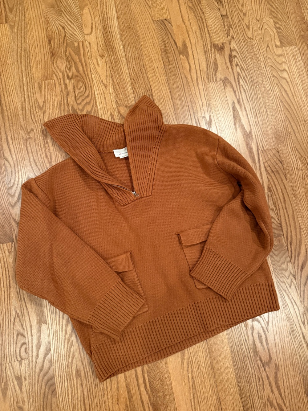 Anthropologie Half Zip Funnel Sweater